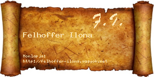 Felhoffer Ilona névjegykártya