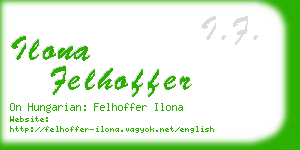 ilona felhoffer business card